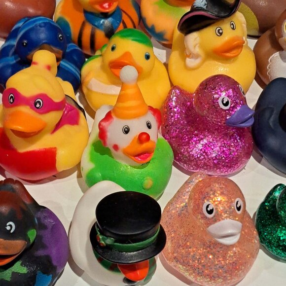 Lot of 69 assorted rubber ducks. Pirates, police men, owls, chicken, princess - Picture 10 of 16